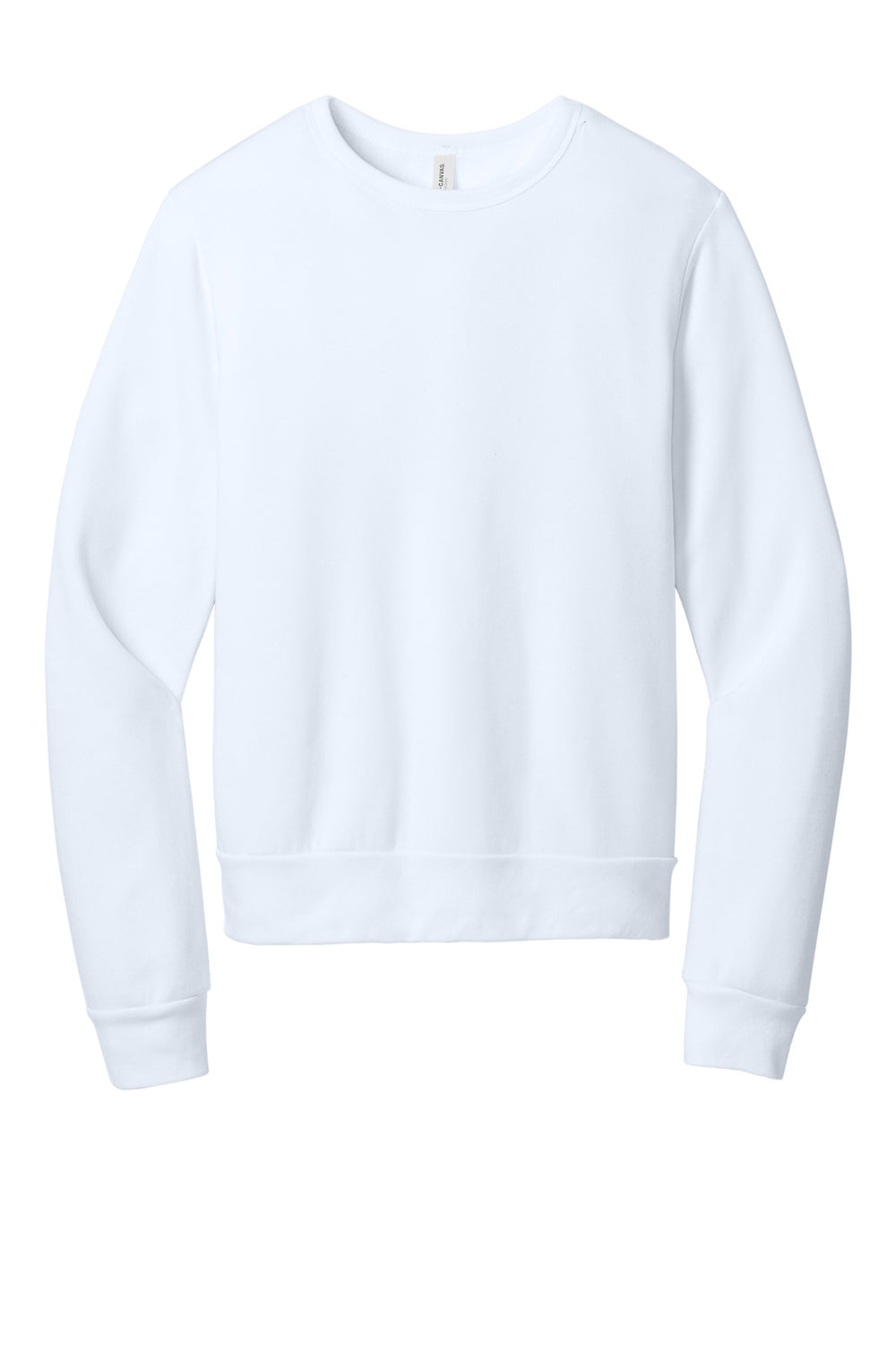 BELLA+CANVAS® Unisex Sponge Fleece Classic Crewneck Sweatshirt - White - XS