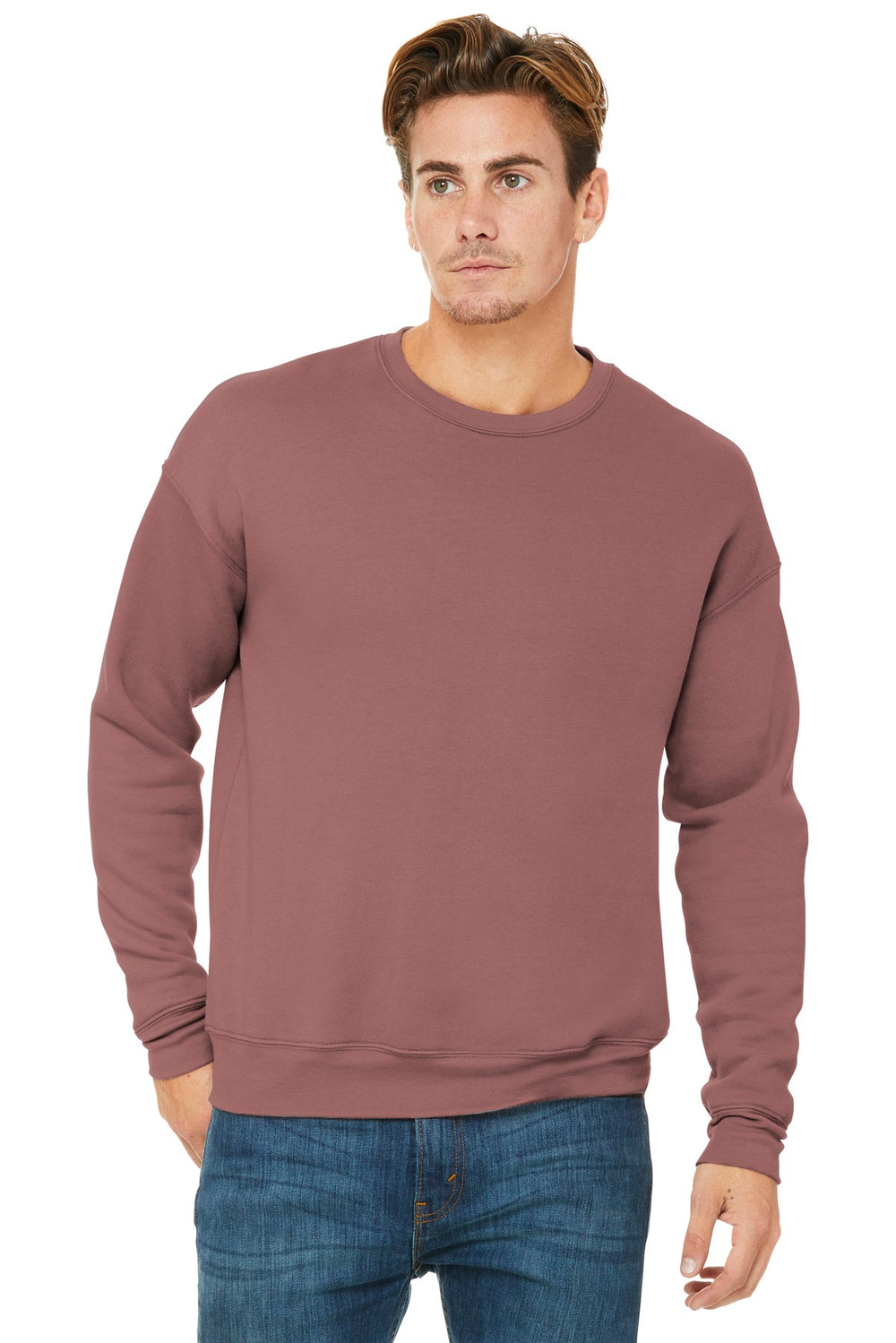 BELLA+CANVAS® Unisex Sponge Fleece Drop Shoulder Sweatshirt - Mauve - XS
