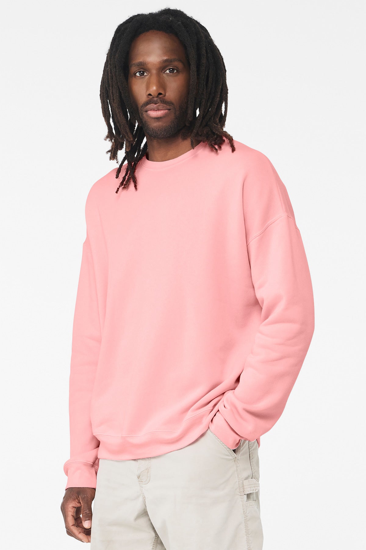BELLA+CANVAS® Unisex Sponge Fleece Drop Shoulder Sweatshirt - Pink - 2XL