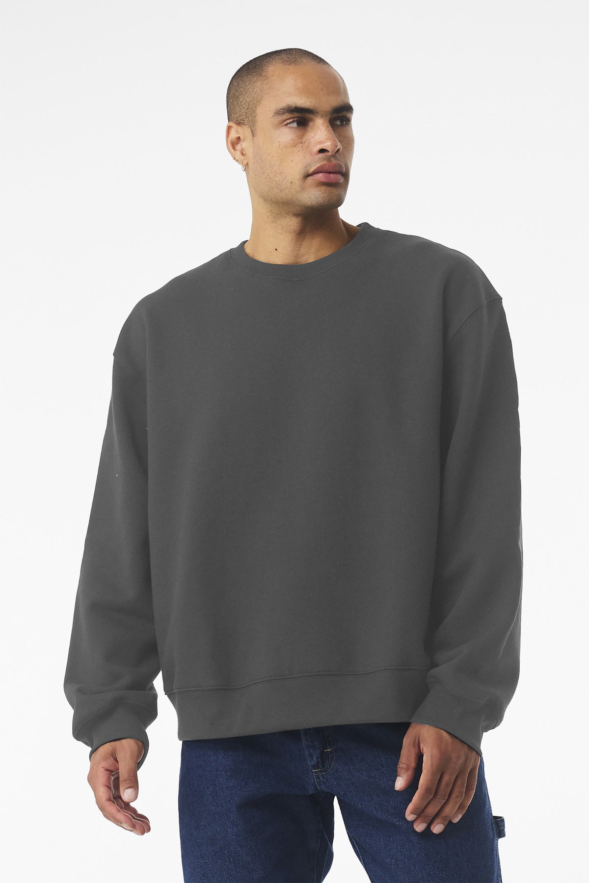 BELLA+CANVAS® Unisex 10-Ounce Heavyweight Crewneck Sweatshirt - Asphalt - XS