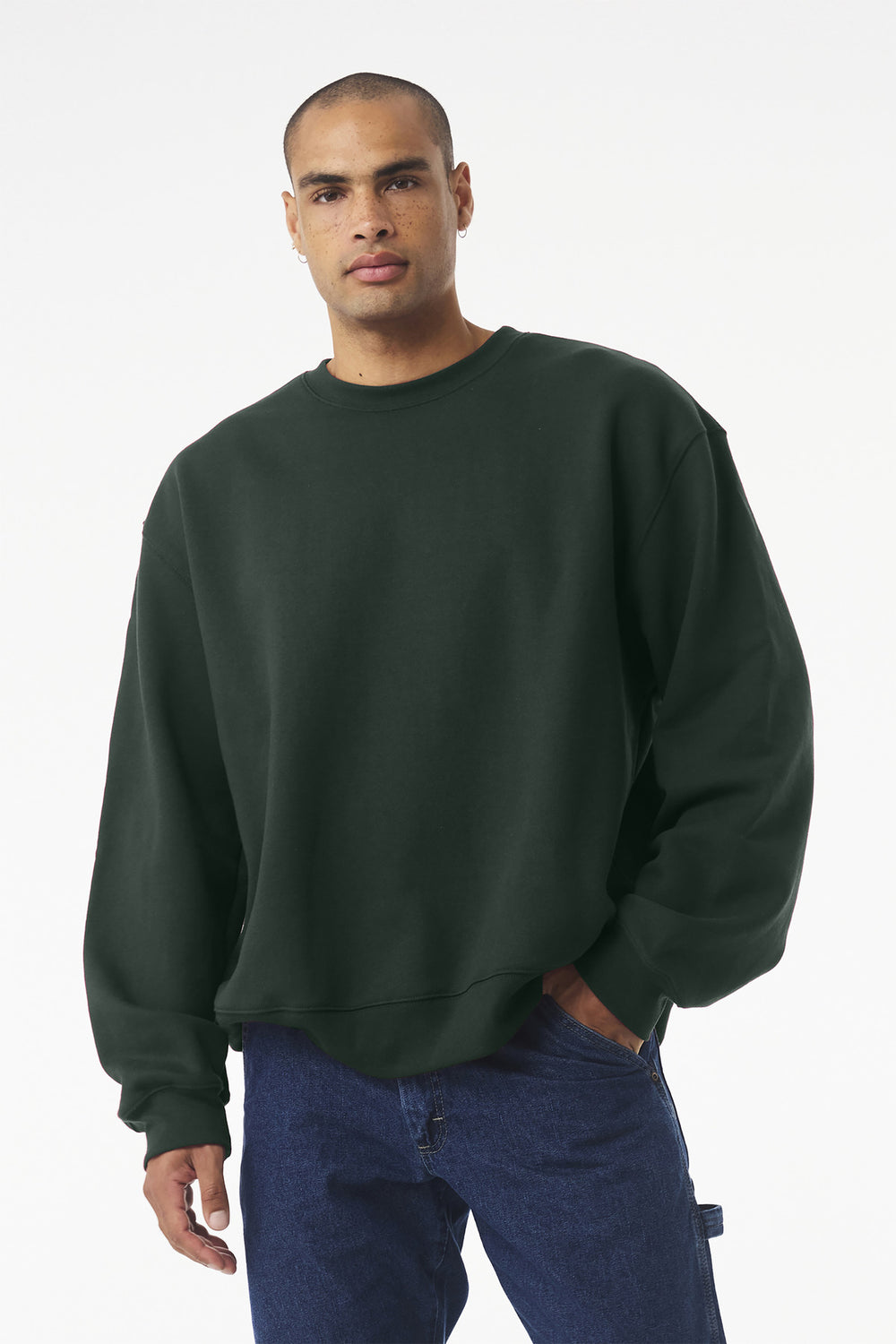 BELLA+CANVAS® Unisex 10-Ounce Heavyweight Crewneck Sweatshirt - Forest - XS