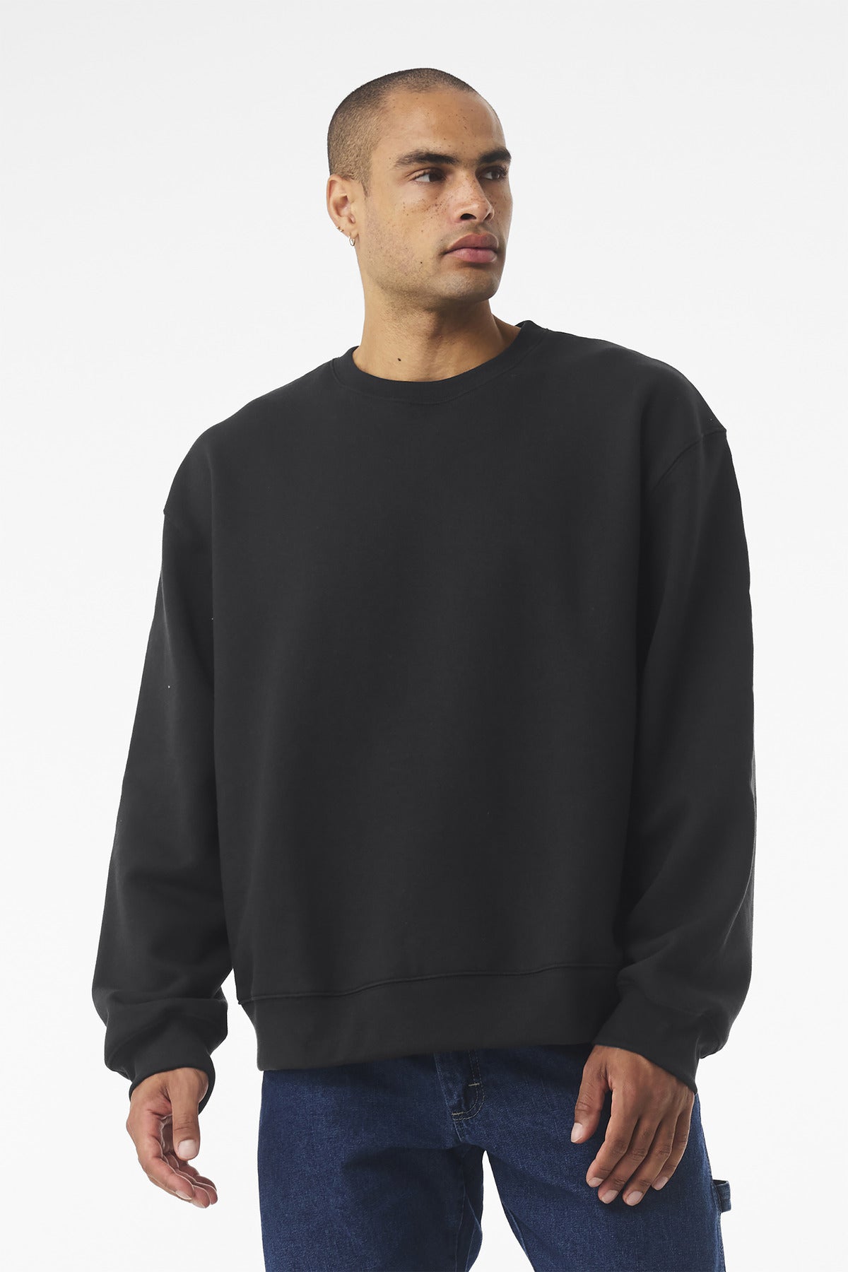 BELLA+CANVAS® Unisex 10-Ounce Heavyweight Crewneck Sweatshirt - Vintage Black - XS