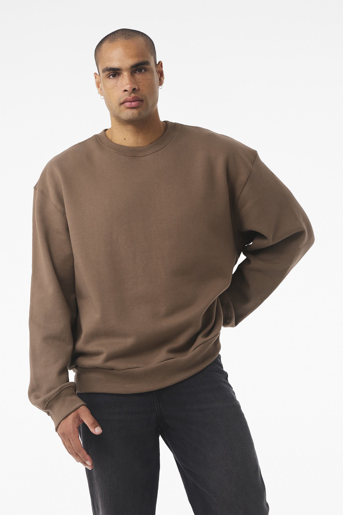 BELLA+CANVAS® Unisex 10-Ounce Heavyweight Crewneck Sweatshirt - Vintage Brown - XS
