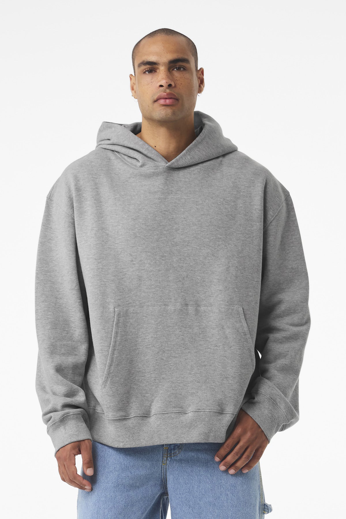 BELLA+CANVAS® Unisex 10-Ounce Heavyweight Pullover Hoodie - Athletic Heather - XS