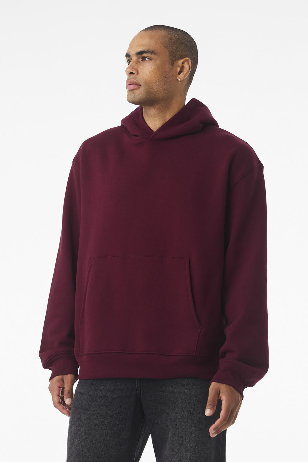 BELLA+CANVAS® Unisex 10-Ounce Heavyweight Pullover Hoodie - Maroon - XS