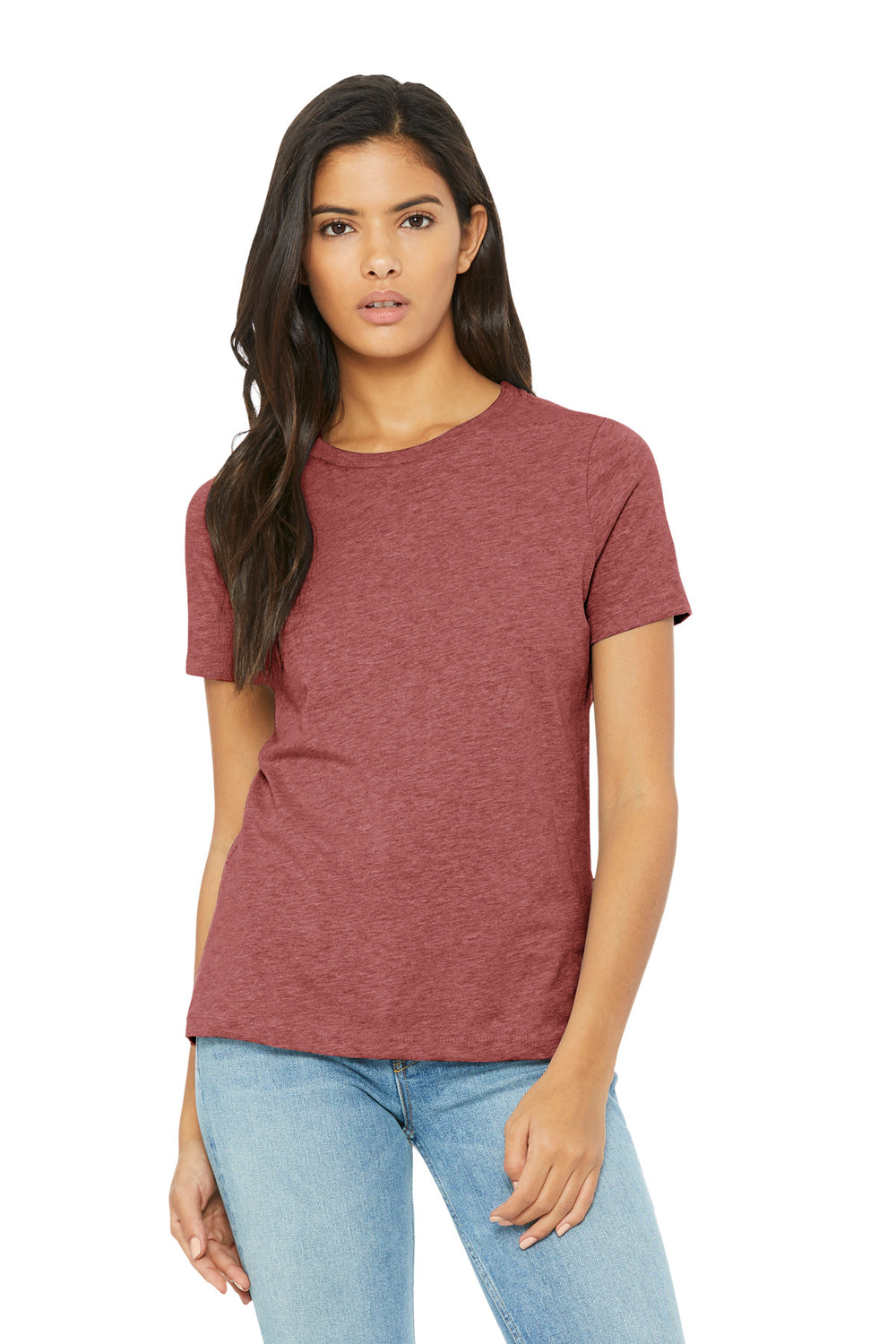 BELLA+CANVAS® Women’s Relaxed CVC Tee - Heather Mauve - S