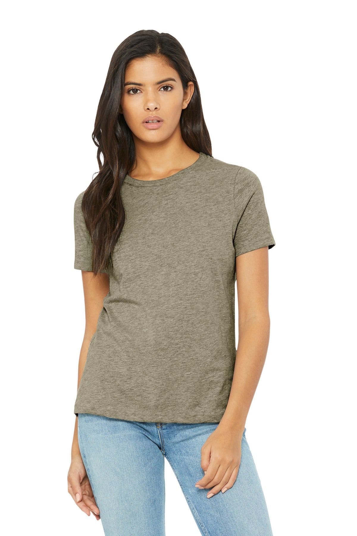 BELLA+CANVAS® Women’s Relaxed CVC Tee - Heather Stone - 2XL