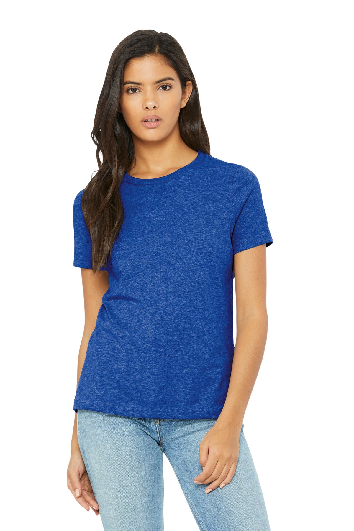 BELLA+CANVAS® Women’s Relaxed CVC Tee - Heather True Royal - 2XL