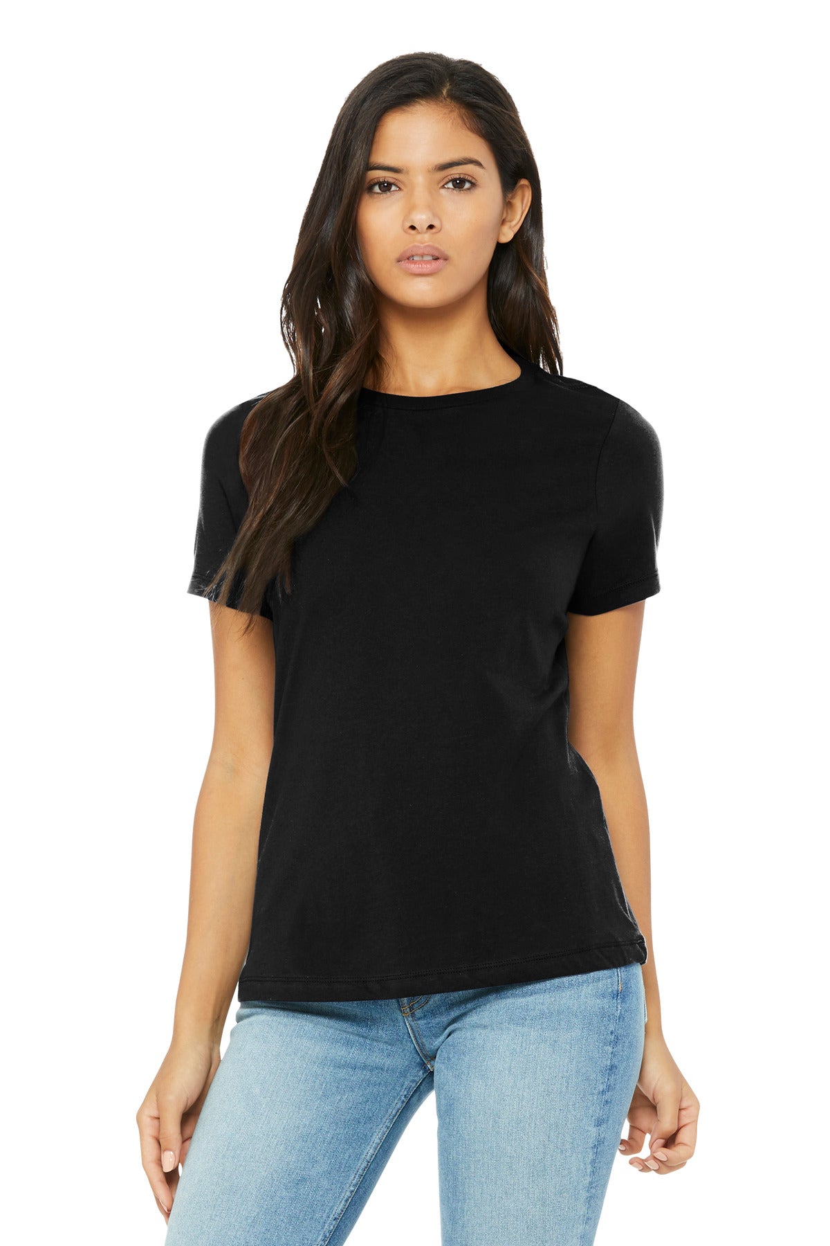 BELLA+CANVAS® Women’s Relaxed Triblend Tee - Solid Black Triblend - S