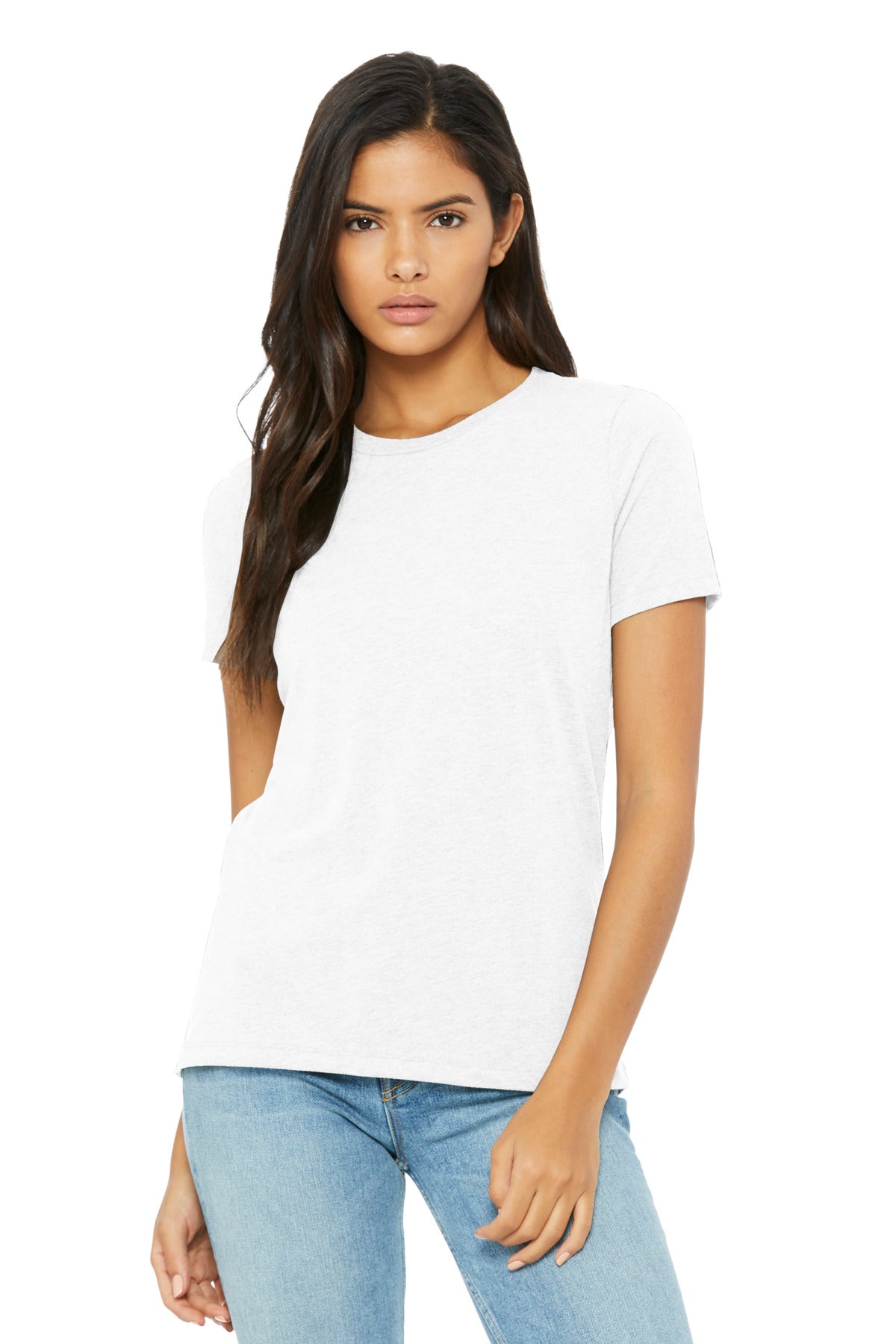 BELLA+CANVAS® Women’s Relaxed Triblend Tee - Solid White Triblend - 2XL