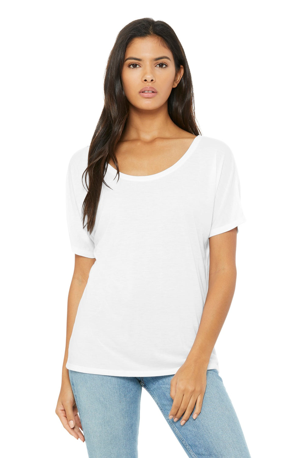 BELLA+CANVAS® Women’s Slouchy Tee - White - S