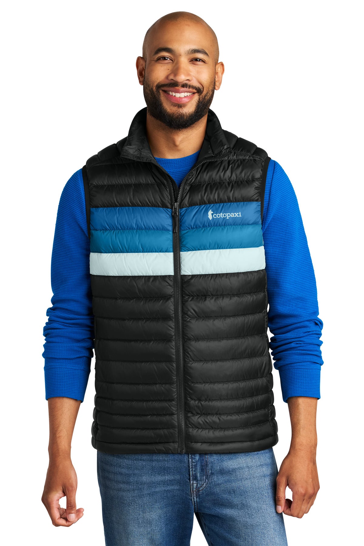 Cotopaxi® Fuego Down Vest - Black/ Atlantic - S