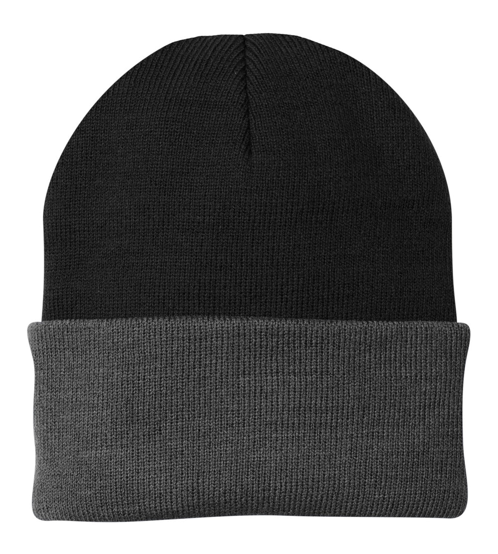 Port & Coâ„¢ Knit Cap.  CP90 - Black/ Athletic Oxford - OSFA