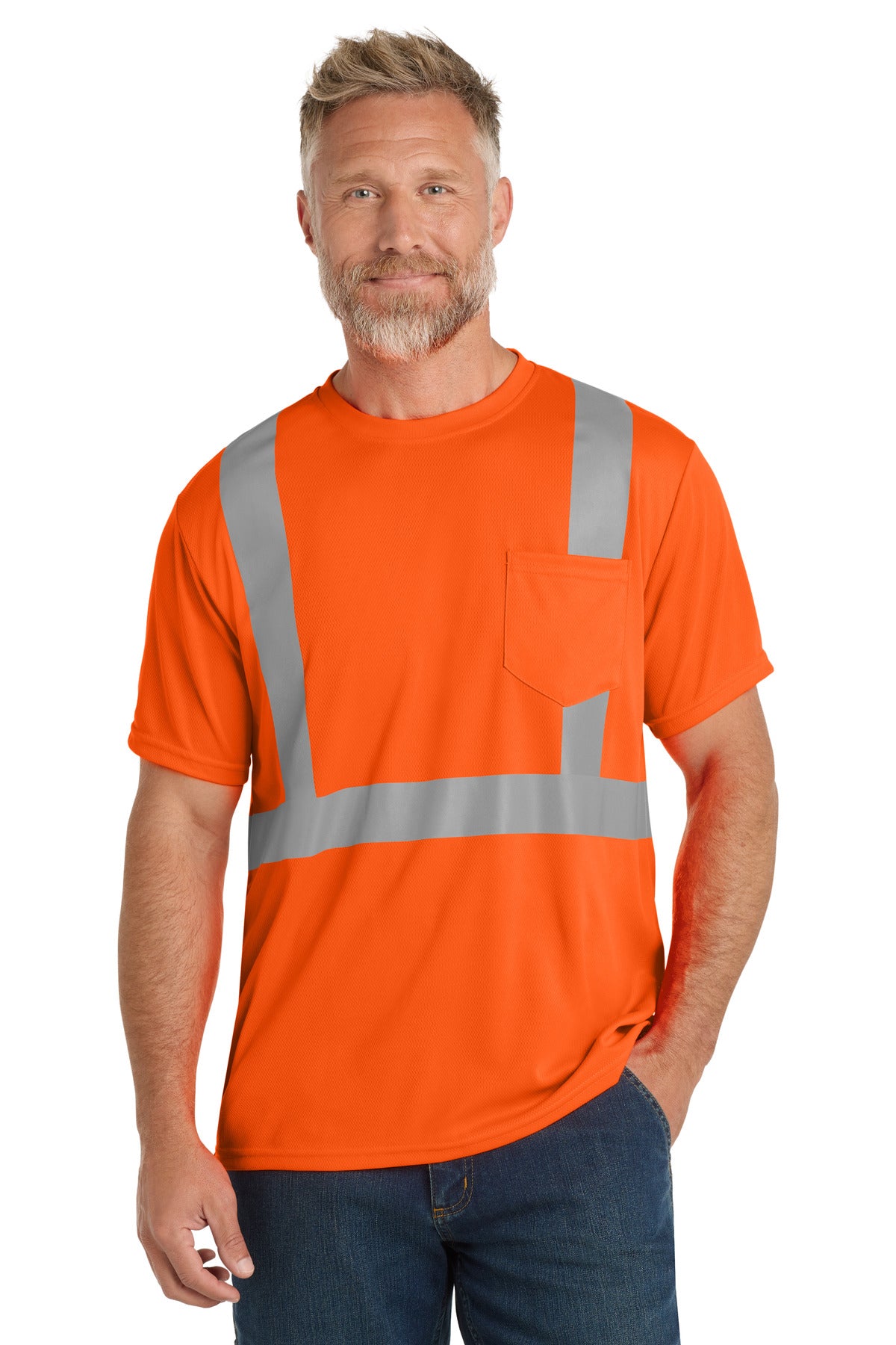 CornerStone® ANSI 107 Class 2 Mesh Tee - Safety Orange - S
