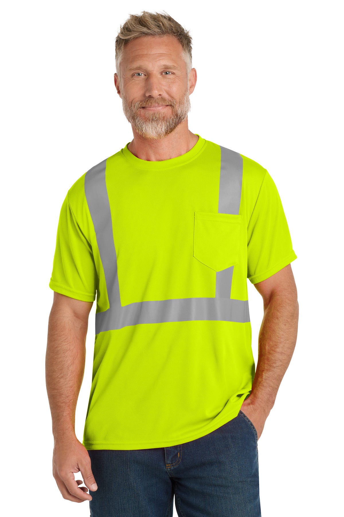 CornerStone® ANSI 107 Class 2 Mesh Tee - Safety Yellow - S