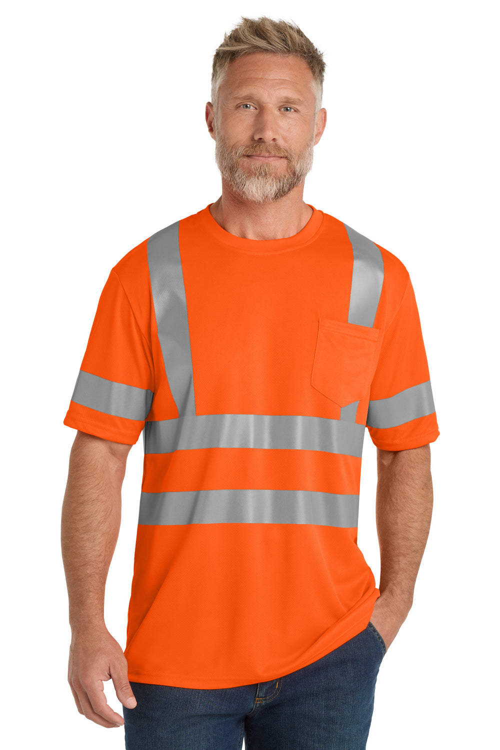 CornerStone® ANSI 107 Class 3 Mesh Tee - Safety Orange - M