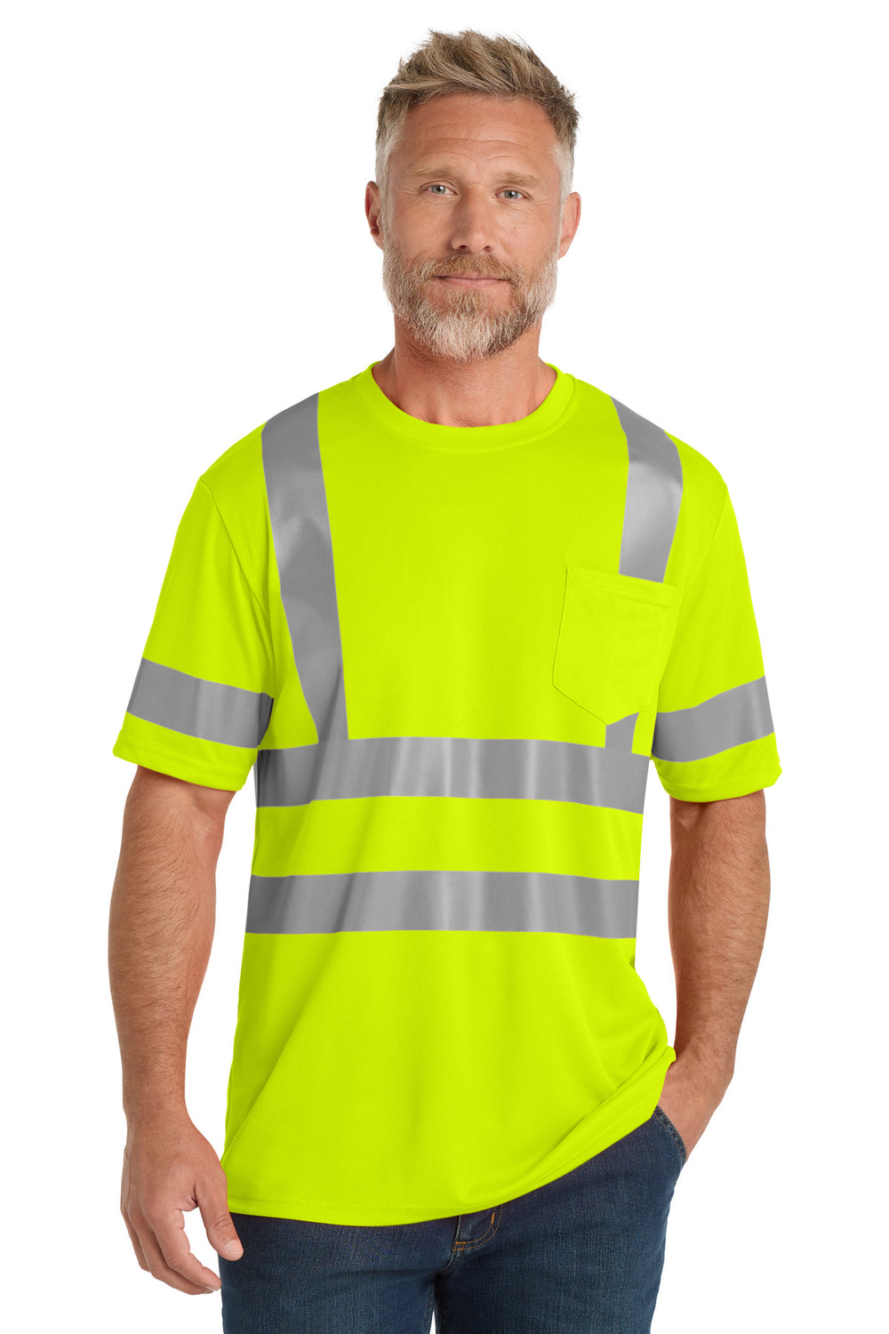 CornerStone® ANSI 107 Class 3 Mesh Tee - Safety Yellow - M