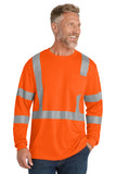 CornerStone® ANSI 107 Class 3 Mesh Long Sleeve Tee - Safety Orange - S