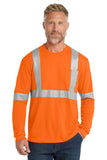 CornerStone® ANSI 107 Class 2 Long Sleeve Safety T-Shirt - Safety Orange/ Reflective - XS