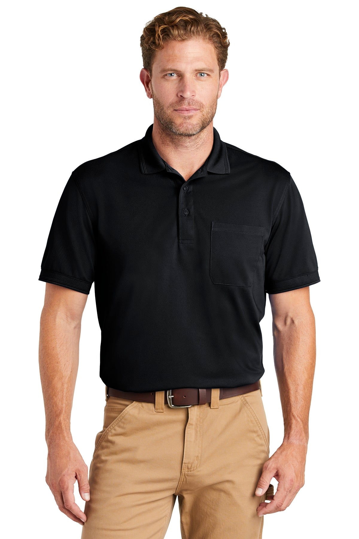 CornerStone® Industrial Snag-Proof Pique Pocket Polo - Navy Blue - XS