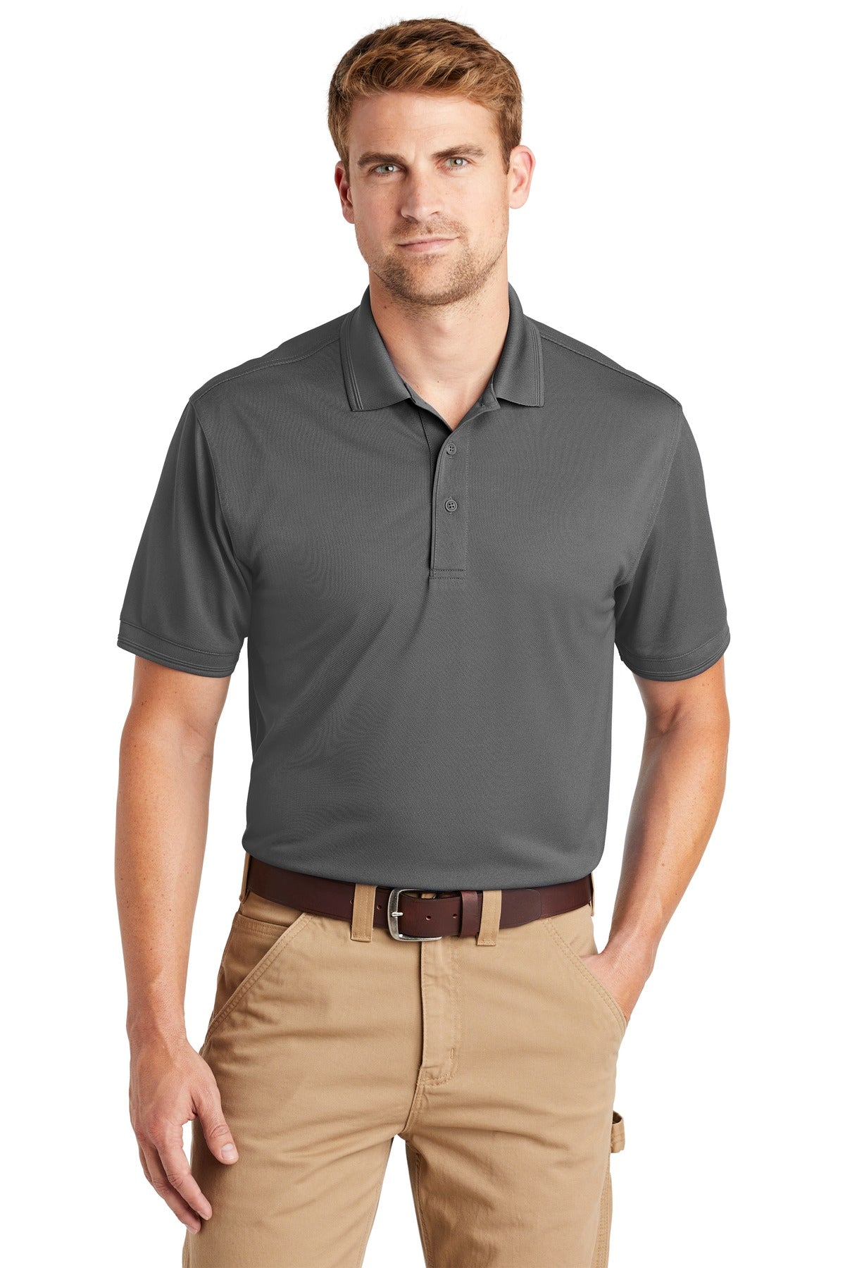 CornerStone® Industrial Snag-Proof Pique Polo - Charcoal - XS