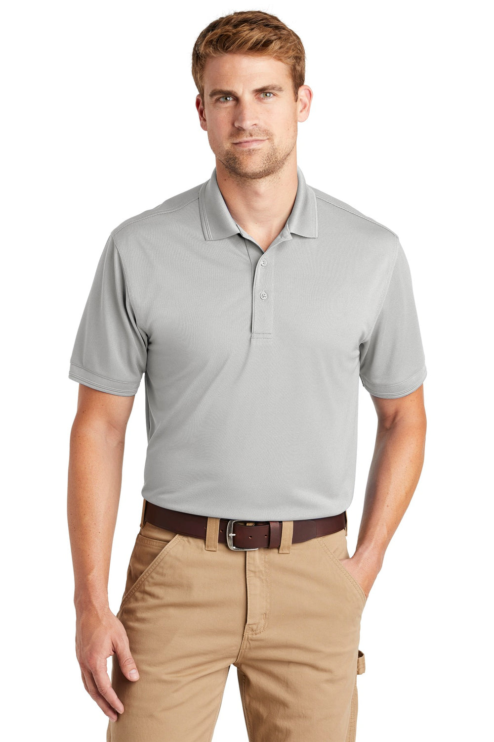 CornerStone® Industrial Snag-Proof Pique Polo - Light Grey - XS