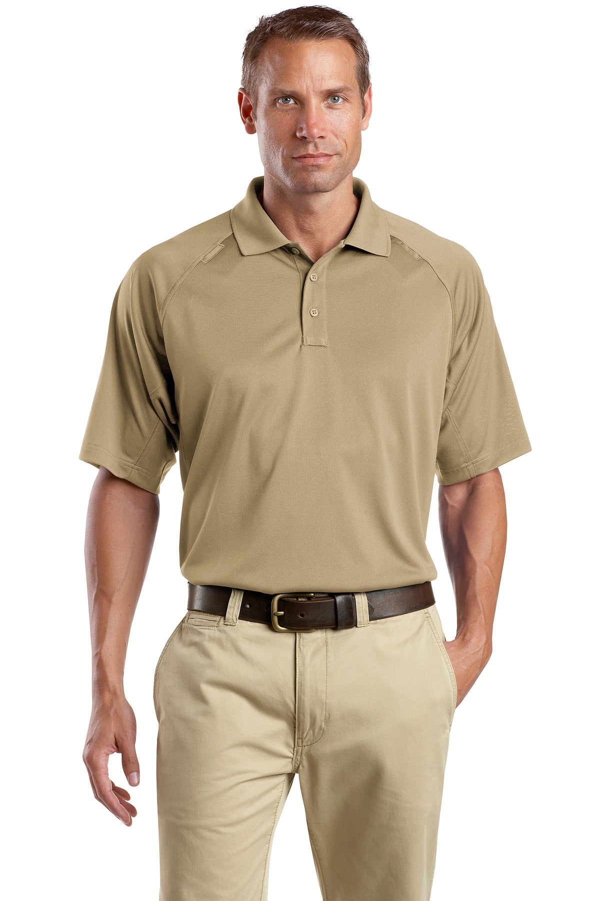 CornerStone® Select Snag-Proof Tactical Polo - Tan - XS