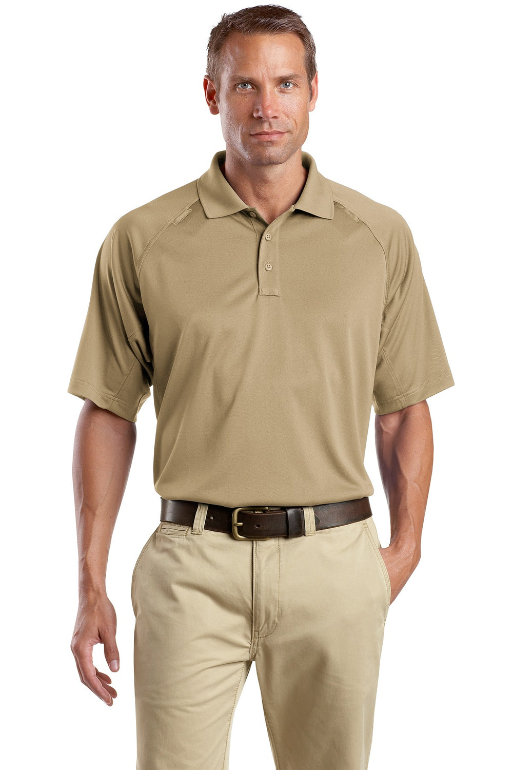 CornerStone® Select Snag-Proof Tactical Polo - Tan - XS