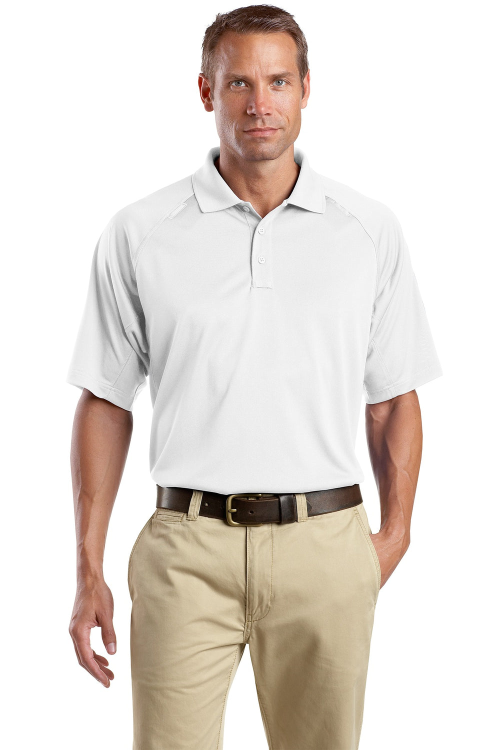 CornerStone® Select Snag-Proof Tactical Polo - White - XS