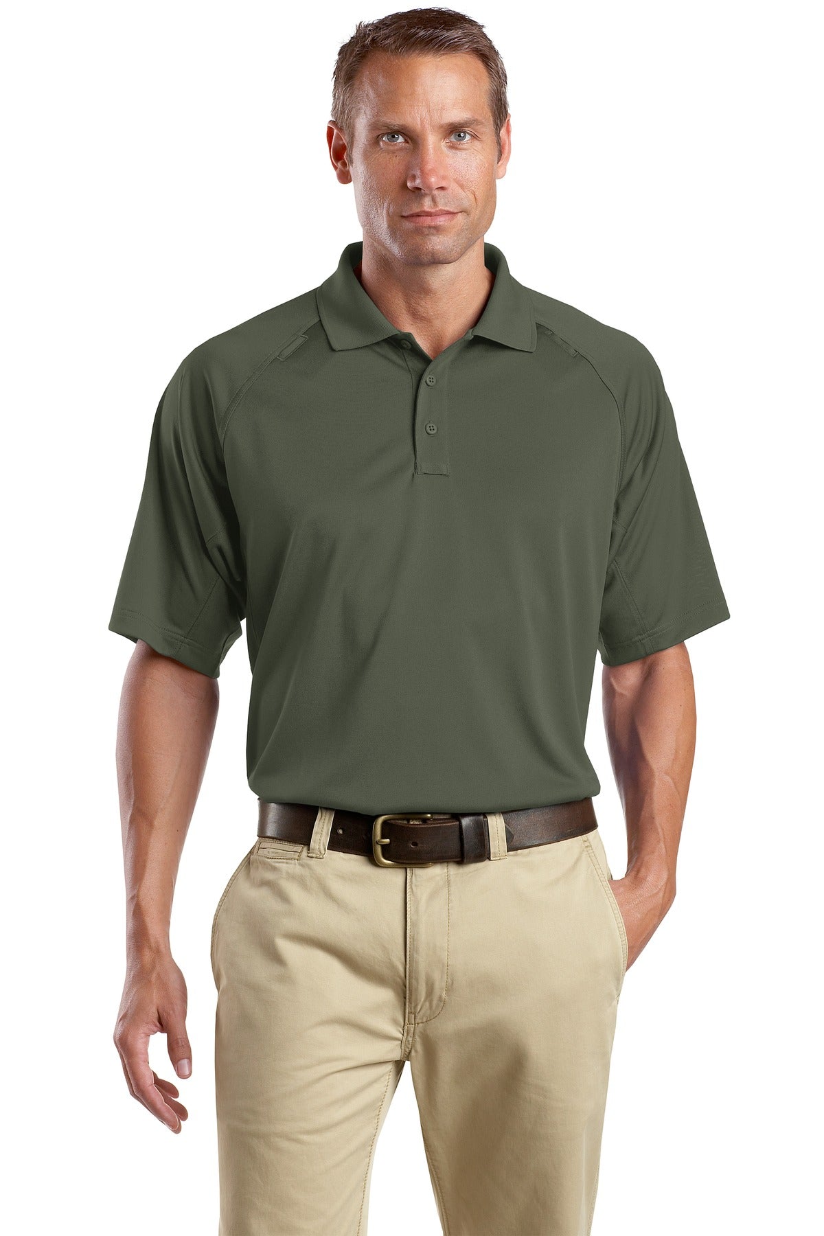 CornerStone® Select Snag-Proof Tactical Polo - Tactical Green - XS