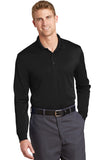 CornerStone® Select Snag-Proof Long Sleeve Polo - Black - XS