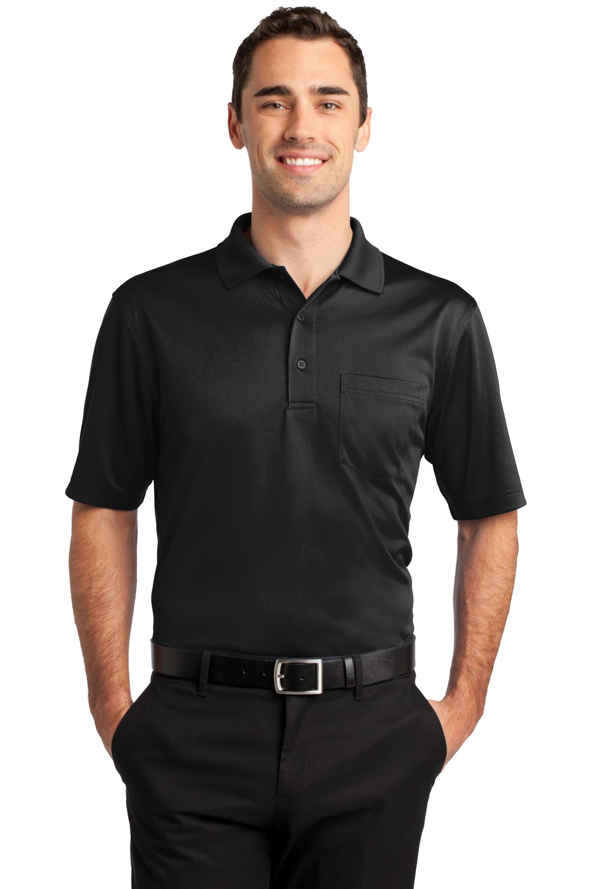 CornerStone® Select Snag-Proof Pocket Polo - Black - XS