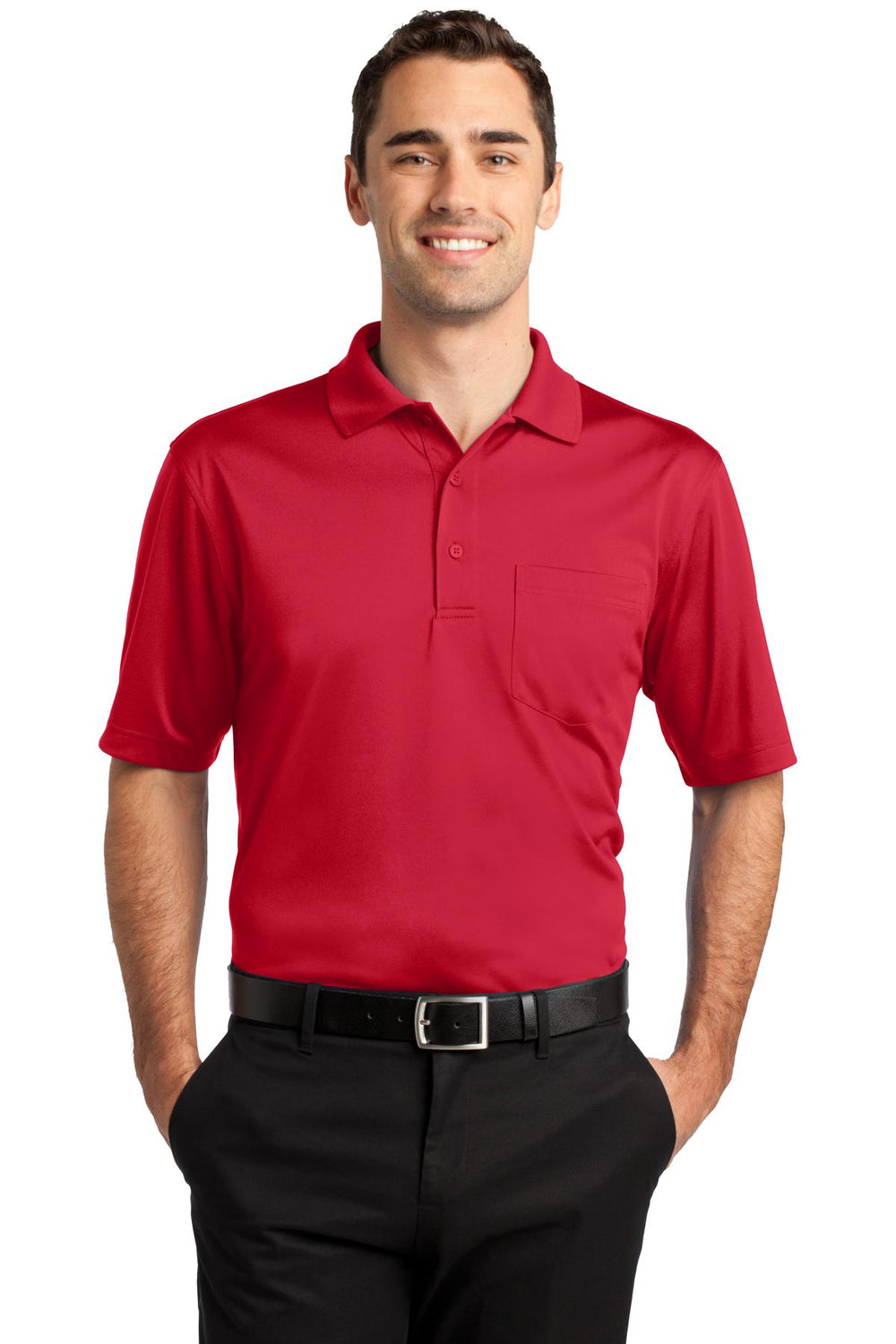 CornerStone® Select Snag-Proof Pocket Polo - Red - XS