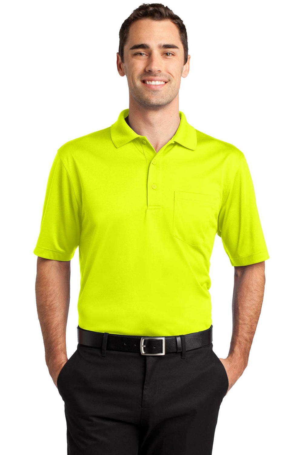 CornerStone® Select Snag-Proof Pocket Polo - Safety Yellow - XS