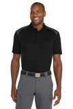 CornerStone® Select Snag-Proof Two Way Colorblock Pocket Polo - Black/ Charcoal - XS