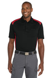 CornerStone® Select Snag-Proof Two Way Colorblock Pocket Polo - Black/ Red - XS