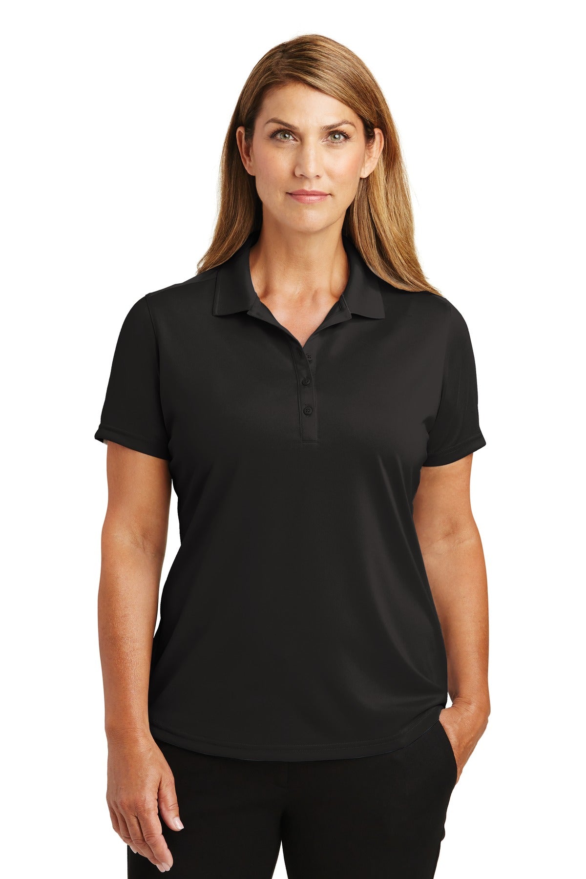 CornerStone® Women's Select Lightweight Snag-Proof Polo - Black - XS