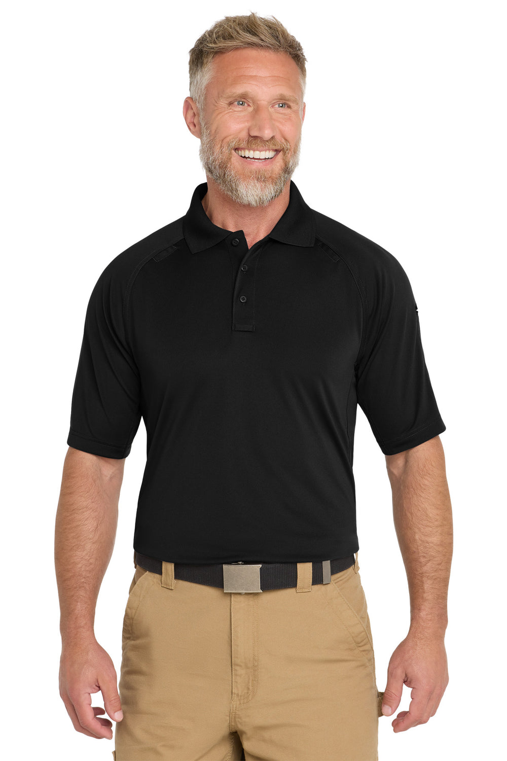 CornerStone® Select Lightweight Snag-Proof Tactical Polo - Black - XS