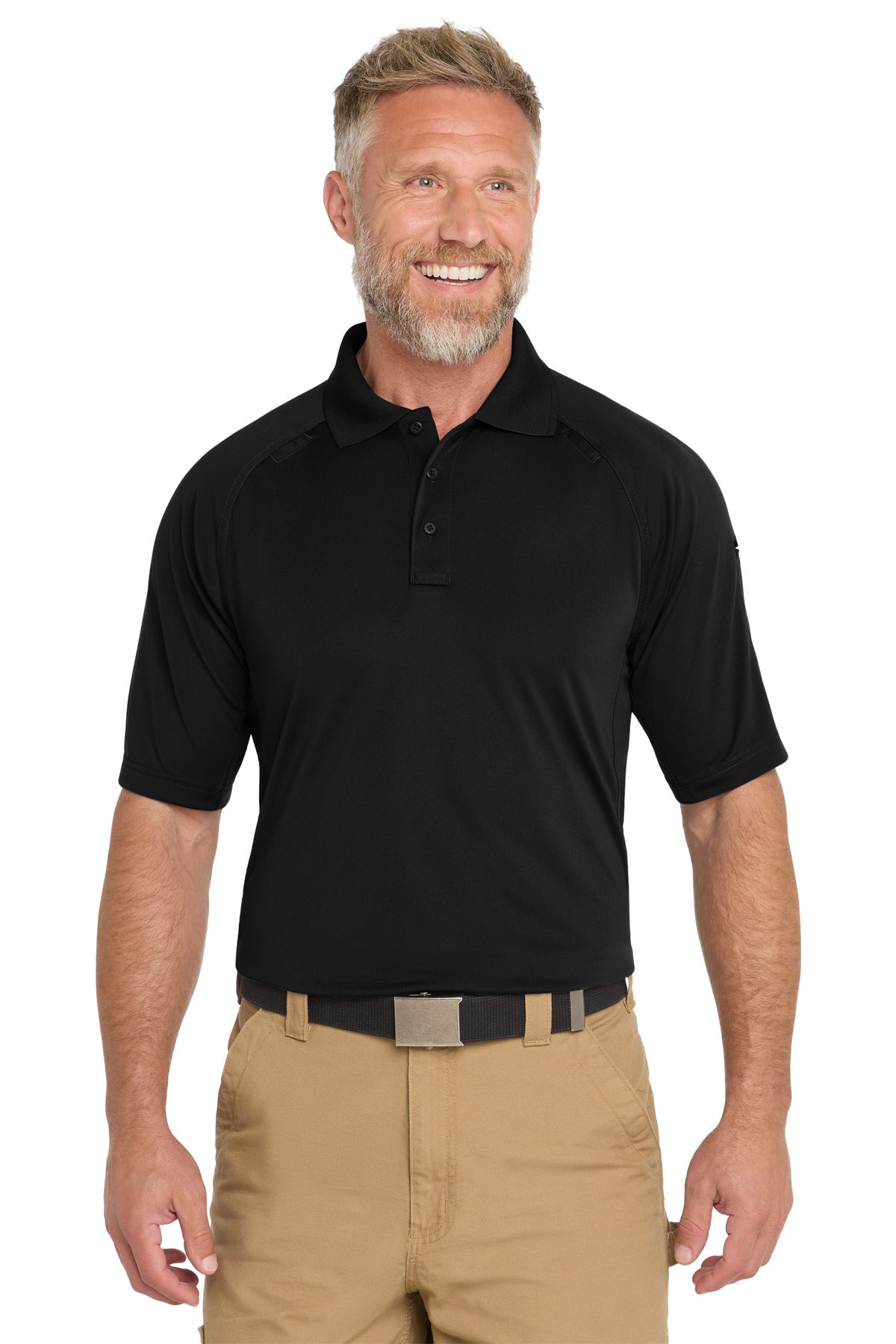 CornerStone® Select Lightweight Snag-Proof Tactical Polo - Black - XS