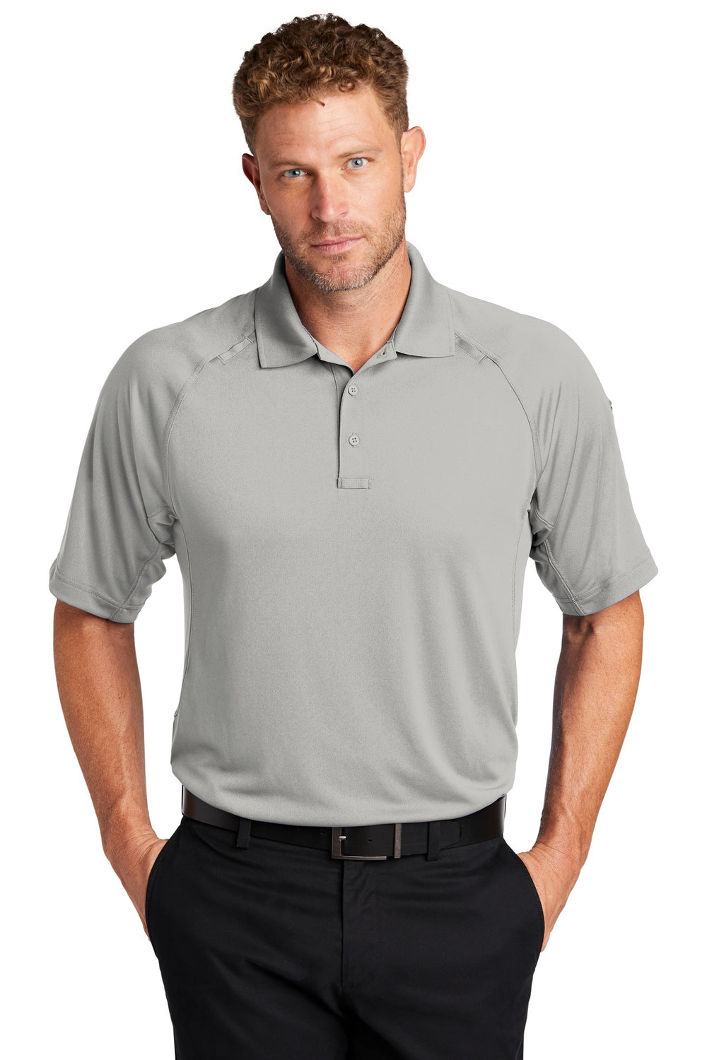 CornerStone® Select Lightweight Snag-Proof Tactical Polo - Light Grey - XS