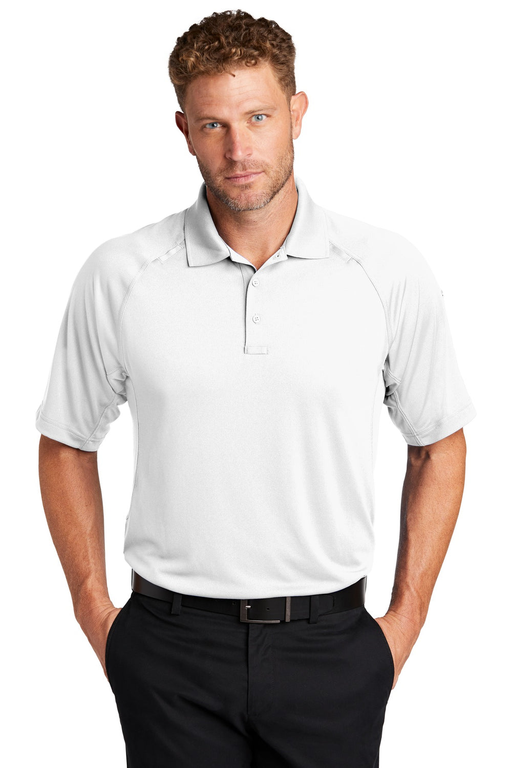 CornerStone® Select Lightweight Snag-Proof Tactical Polo - White - XS