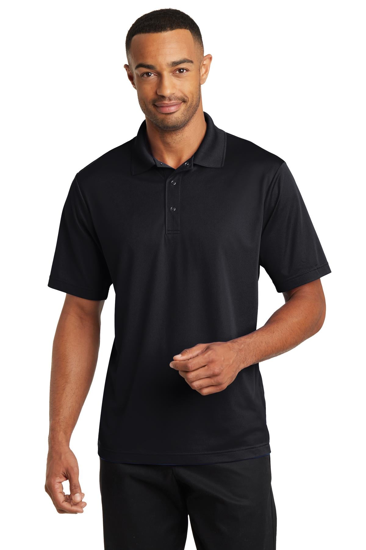 CornerStone® Micropique Gripper Polo - Black - XS