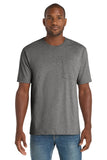 CornerStone ® Workwear Pocket Tee - Heathered Charcoal - S