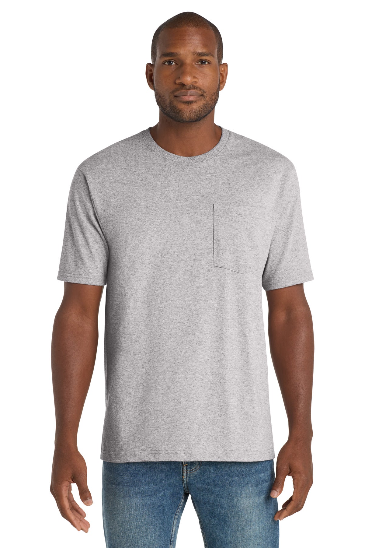 CornerStone ® Workwear Pocket Tee - Heather Grey - S