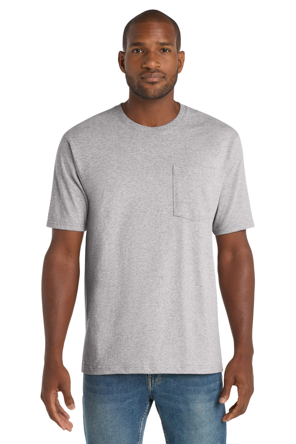 CornerStone ® Workwear Pocket Tee - Heather Grey - S