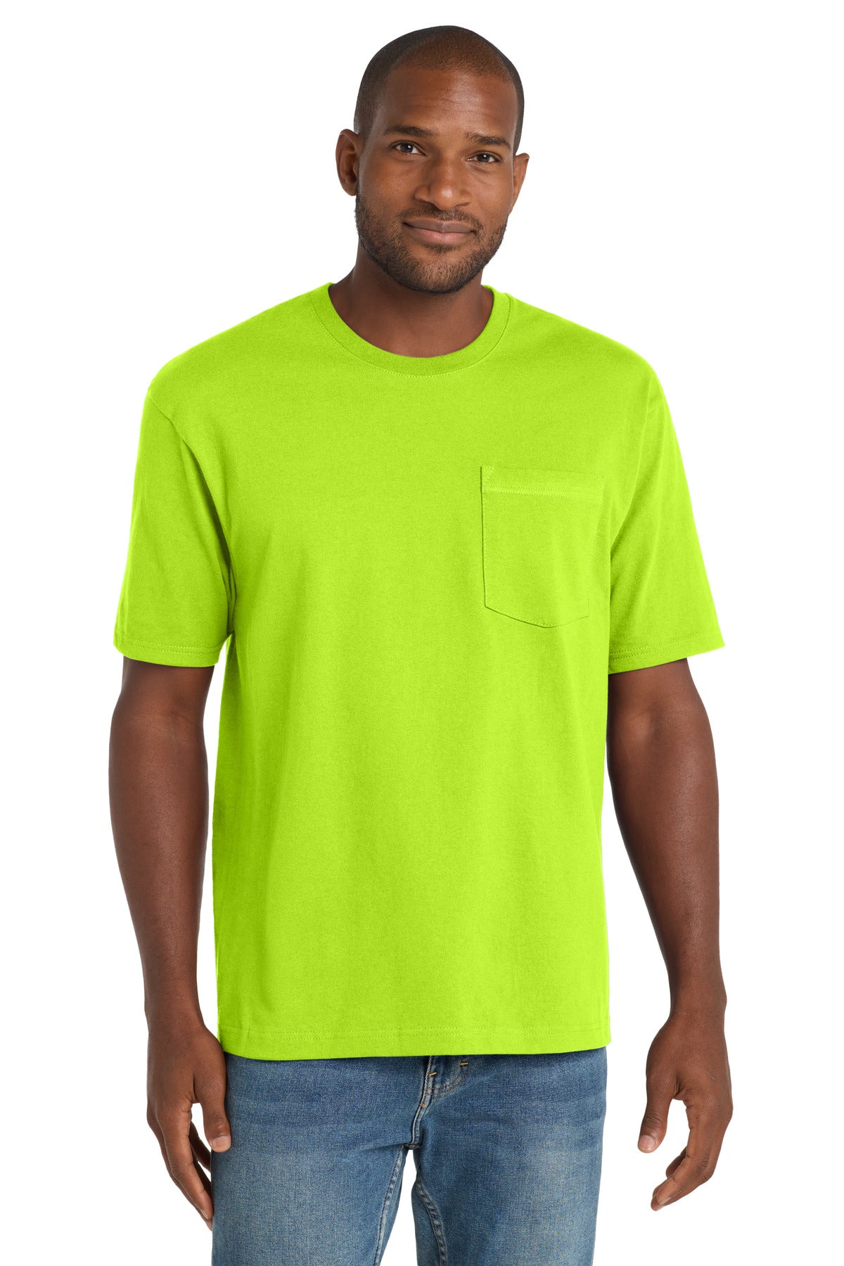 CornerStone ® Workwear Pocket Tee - Safety Green - S