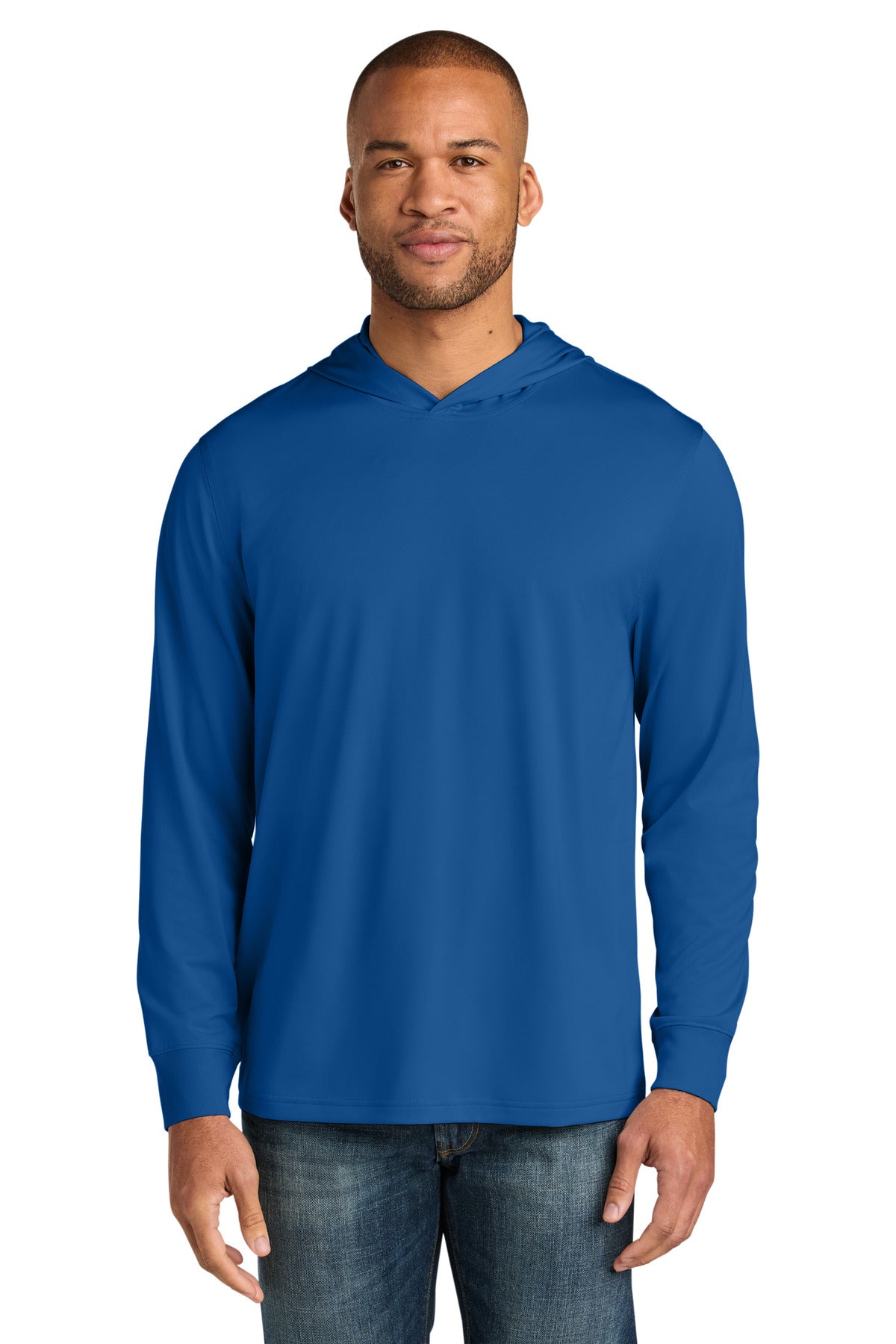 CornerStone® Workwear Pro Long Sleeve Hooded Tee - Royal - XS