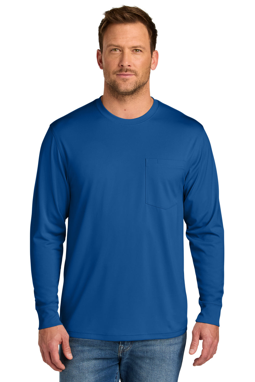 CornerStone® Workwear Pro Long Sleeve Pocket Tee - Royal - XS