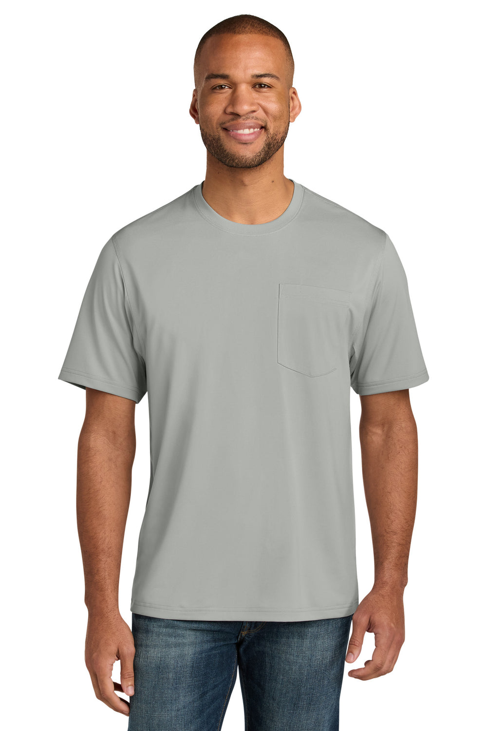 CornerStone® Workwear Pro Short Sleeve Pocket Tee - Light Grey - XS