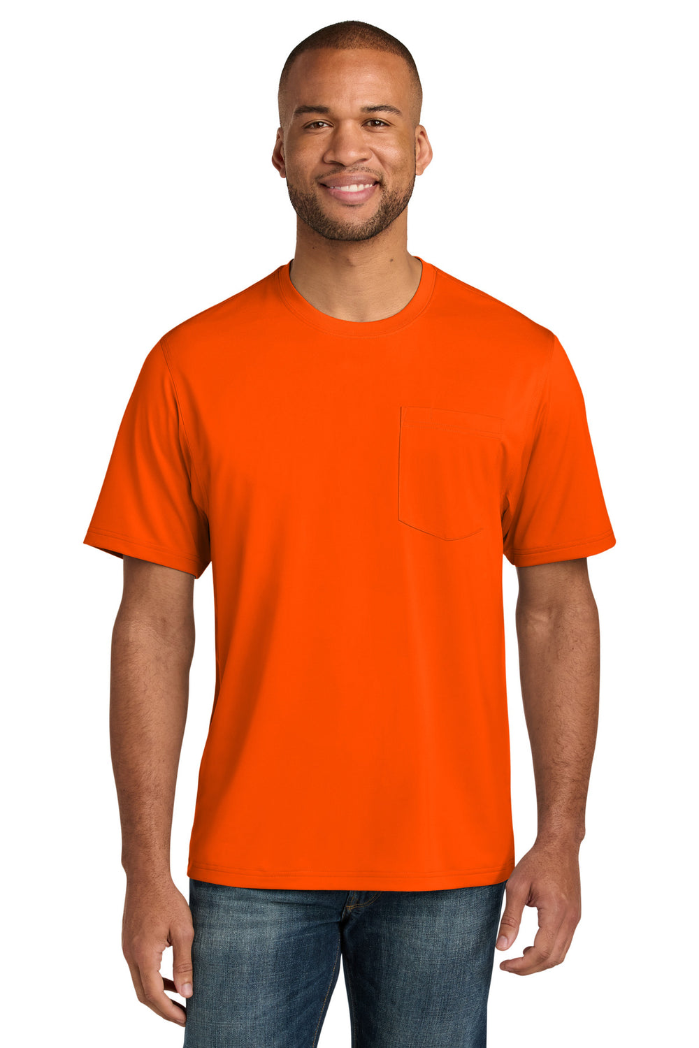 CornerStone® Workwear Pro Short Sleeve Pocket Tee - Safety Orange - XS
